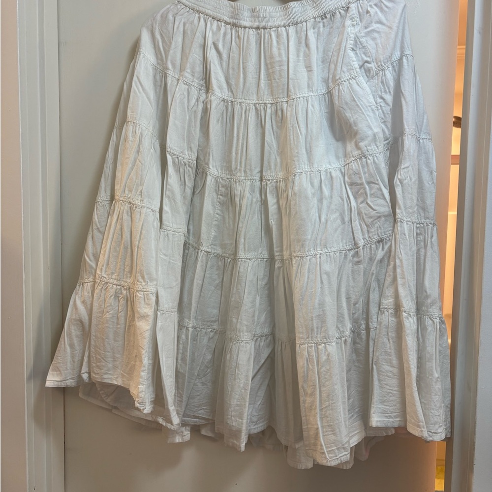 Free People White layered skirt
